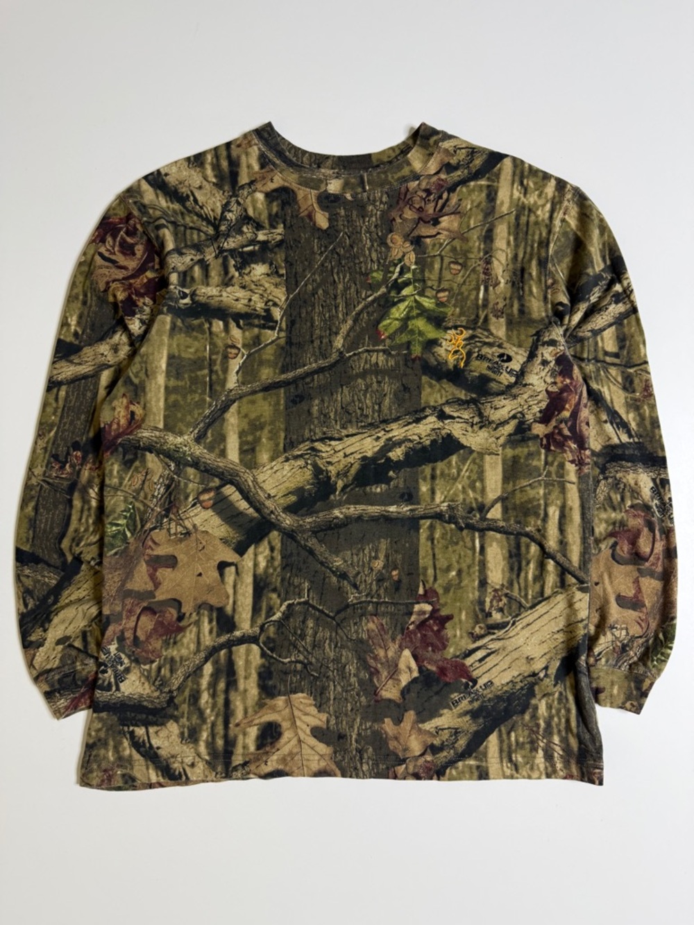 Browning Tree Camo Cotton Long Sleeve T-Shirt Mens Medium Midweight